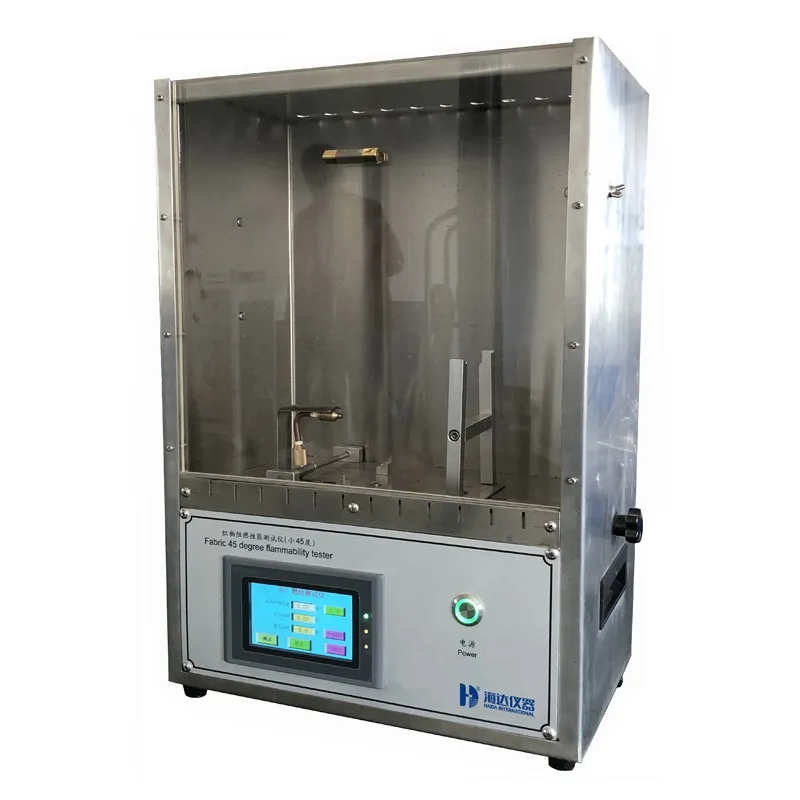 Máy thử hiệu suất chống cháy 45 độ vải phù hợp với GB/T14644 & ASTM D1230 0