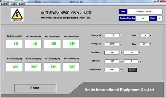 Máy kiểm tra suy giảm do điện áp cảm ứng (PID) tiềm năng cho mô-đun quang điện, thiết bị kiểm tra mô phỏng nhiệt độ cao và ẩm