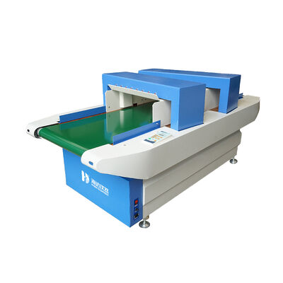 Máy phát hiện kim loại kim tựa hai đầu với chiều rộng phát hiện 600mm và tốc độ truyền 24m/min cho thử nghiệm dệt may