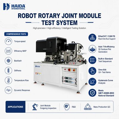 Hệ thống kiểm tra mô-đun khớp quay robot, đặc tính mô-men xoắn, tốc độ, hiệu suất, độ cứng, độ rơ, thiết bị kiểm tra phản ứng động