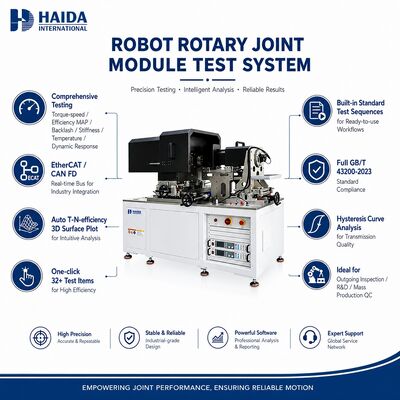 Hệ thống kiểm tra mô-đun khớp quay robot, đặc tính mô-men xoắn, tốc độ, hiệu suất, độ cứng, độ rơ, thiết bị kiểm tra phản ứng động