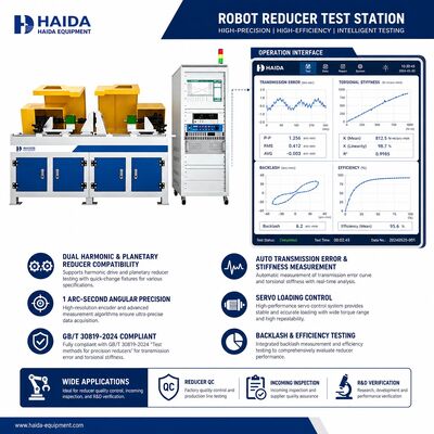 HD Robot Reducer Test Station Harmonic Planetary Gearbox Thiết bị thử nghiệm Máy truyền lỗi phản ứng cứng 1 vòng cung giây