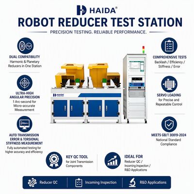 HD Robot Reducer Test Station Harmonic Planetary Gearbox Thiết bị thử nghiệm Máy truyền lỗi phản ứng cứng 1 vòng cung giây