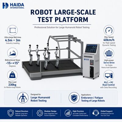 Thiết bị kiểm tra sức bền mỏi dốc hai chiều tốc độ 40km/h tải trọng 230kg cho robot hình người quy mô lớn