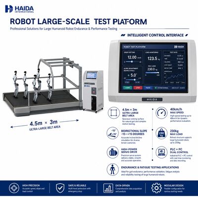 Thiết bị kiểm tra sức bền mỏi dốc hai chiều tốc độ 40km/h tải trọng 230kg cho robot hình người quy mô lớn