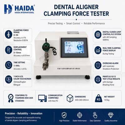 Dental Aligner Clamping Force Tester Clear Aligner Testing Machine Equipment Orthodontic Force Gauge 0.001N Độ chính xác độ phân giải