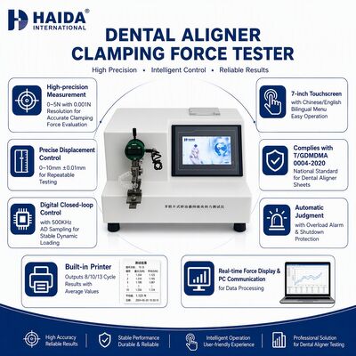 Dental Aligner Clamping Force Tester Clear Aligner Testing Machine Equipment Orthodontic Force Gauge 0.001N Độ chính xác độ phân giải